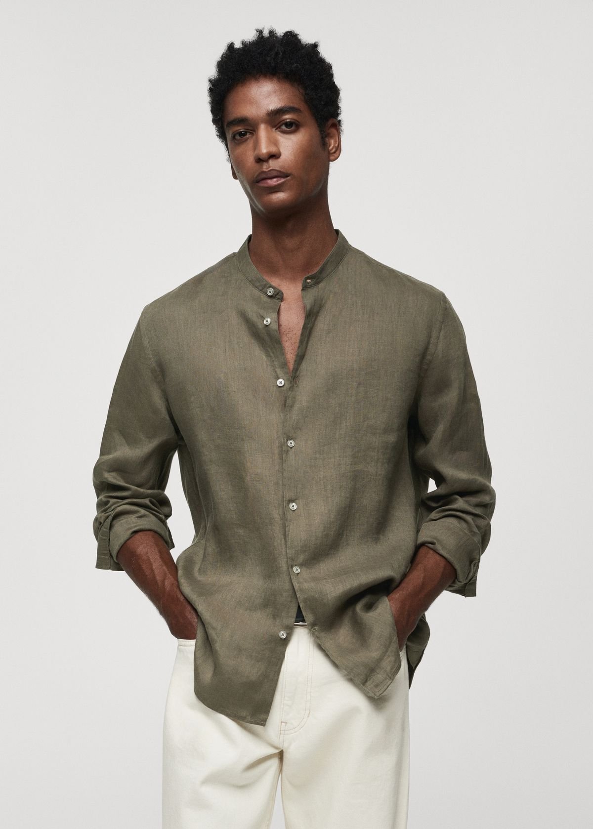 Mandarin Collar Shirt